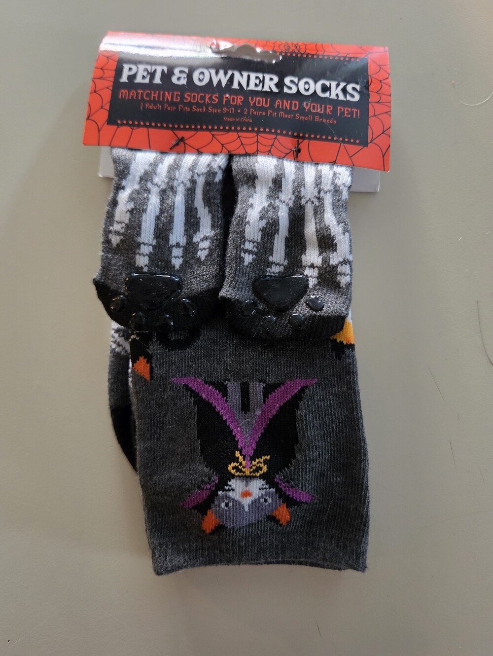 Human & Pet NWT Matching Halloween Socks ( Match Your Fuzzy BFF)